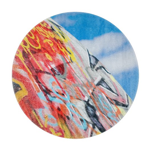 Planeten-Graffiti Schneidebrett (Vorderseite)