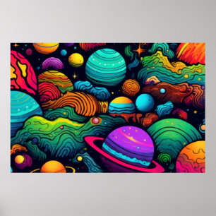 Planeten Hintergrund GROSS Poster
