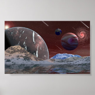 Planeten im Aufstieg Poster