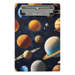Planeten im Weltraum 2 Mini Klemmbrett