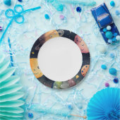 Planeten im Weltraum Blau Pappteller (Party)