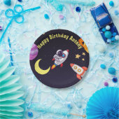 Planeten im Weltraum Blau Pappteller (Party)