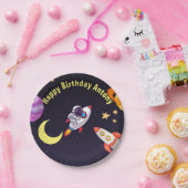 Planeten im Weltraum Blau Pappteller (Party)