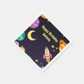 Planeten im Weltraum Blau Serviette (Ecke)