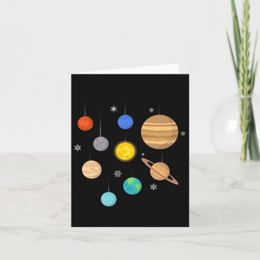 Planeten im Weltraum Karte (Vorderseite)
