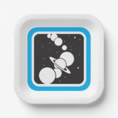 Planeten im Weltraum Pappteller (Vorderseite)