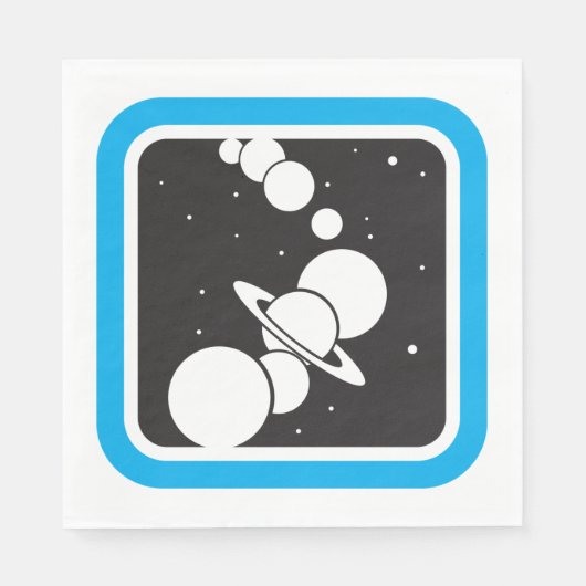 Planeten im Weltraum Serviette (Vorderseite)