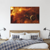 Planeten in einem Nebel Leinwanddruck (Insitu (Schlafzimmer))