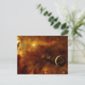 Planeten in einem Nebel Postkarte (Stehend Vorderseite)