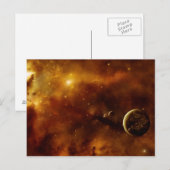 Planeten in einem Nebel Postkarte (Vorne/Hinten)