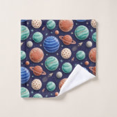 Planeten intergalaktisches Handtuch-Set Badhandtuch Set (Waschlappen)