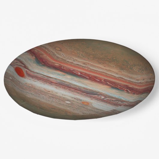 Planeten-Jupiter-Astronomie-WegwerfpapierTeller Pappteller (Schrägansicht)
