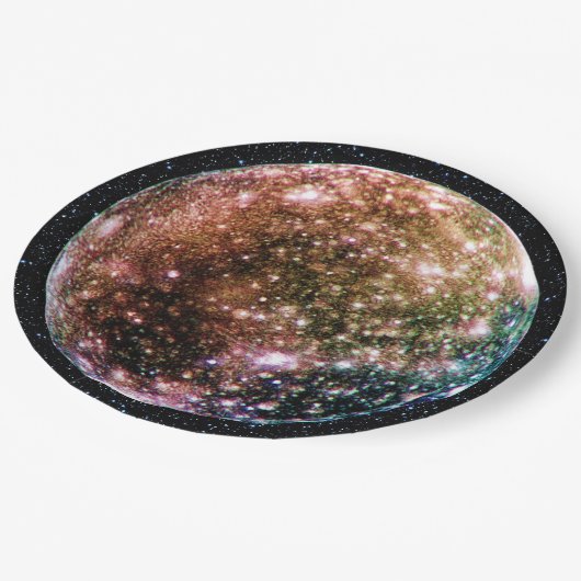 PLANETEN-JUPITERS MOND - CALLISTO mit Stern Pappteller (Schrägansicht)