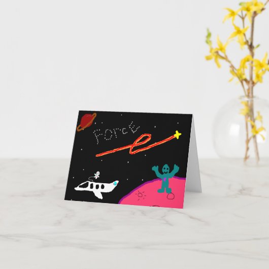 Planeten-Kraft notecard Karte (Gelbe Blume)