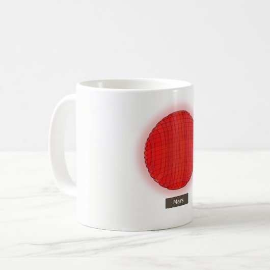 Planeten-Mars-Tasse Kaffeetasse (Vorderseite Links)
