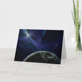 Planeten mit Star Pulsor auf Notecard Karte