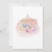 Planeten Outer Space Babyparty Einladung (Rückseite)