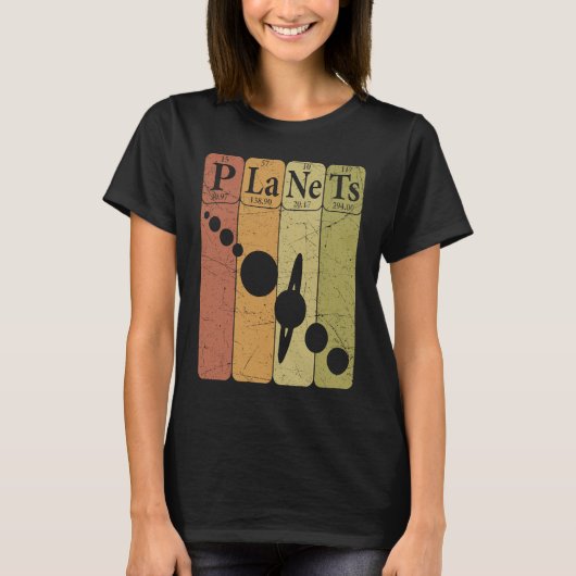 Planeten Periodisches Flugzeug für Tafelelemente S T-Shirt (Vorderseite)