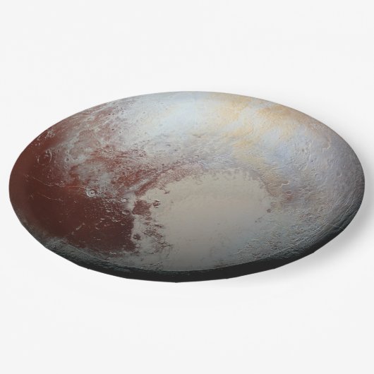 Planeten-Pluto-Astronomie-WegwerfpapierTeller Pappteller (Schrägansicht)