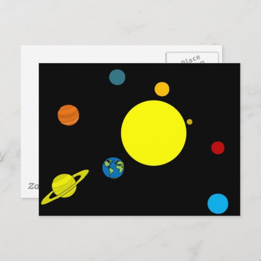 Planeten Postkarte (Vorne/Hinten)