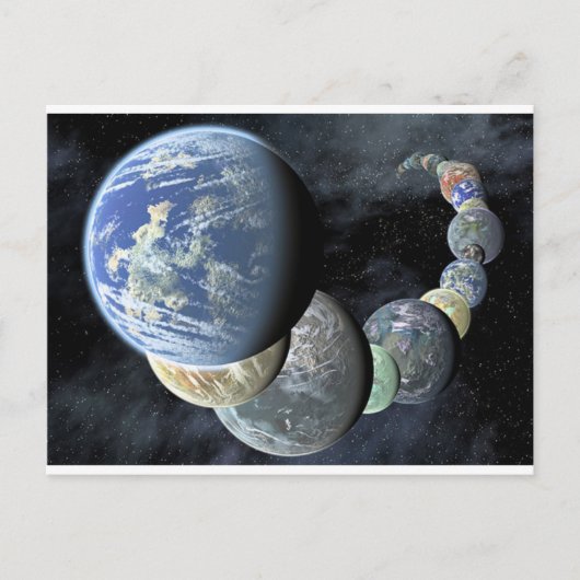 Planeten Postkarte (Vorderseite)
