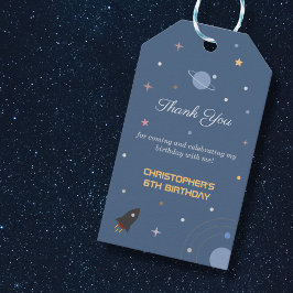 Planeten & Raketen, Weltraum Danke, Geschenk-Tag Geschenkanhänger