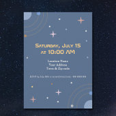 Planeten & Raketen, Weltraum - Einladung zum Gebur