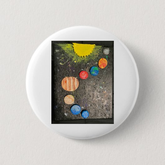 Planeten Sonnenastronomie Astrologie Quecksilberve Button (Vorderseite)