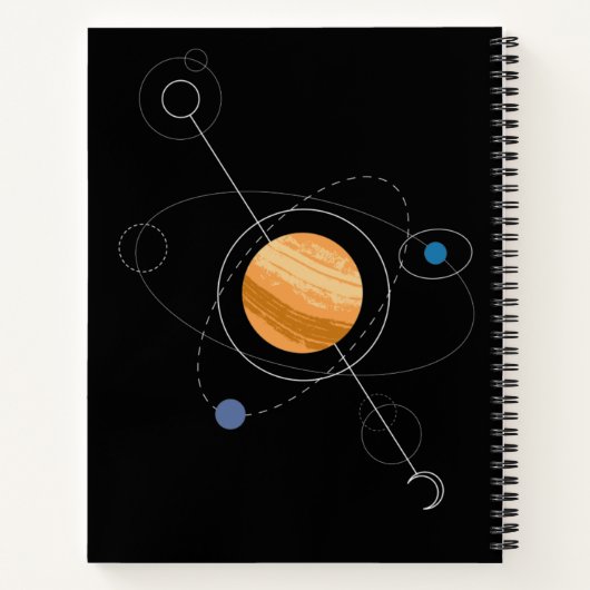 Planeten Sonnenstrahlen Notizblock (Rückseite)