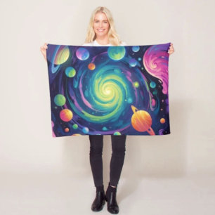 Planeten-Spinnvlies-Decke Fleecedecke