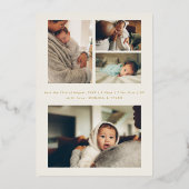 Planeten & Sterne | Aries Birth Announcement Folieneinladung (Rückseite)