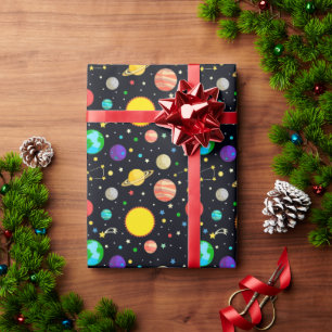 Planeten Sterne Astronomie Sternbilder  Geschenkpapier