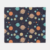 Planeten, Sterne, Galaxie Fleecedecke (Vorderseite (Horizontal))