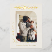 Planeten & Sterne | Pisces Birth Ankündigung (Vorderseite)