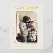 Planeten & Sterne | Taurus Birth Ankündigung (Vorderseite)