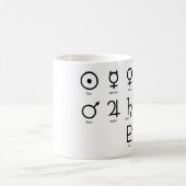 Planeten-Symbole Kaffeetasse (Mittel)
