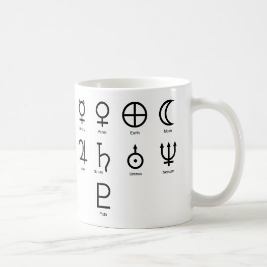 Planeten-Symbole Kaffeetasse (Rechts)
