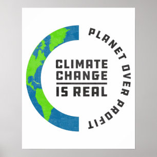 Planeten über Gewinn aus der globalen Erwärmung un Poster