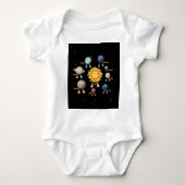 Planeten und das Sonnensystem Baby Strampler (Vorderseite)