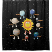 Planeten und das Sonnensystem Duschvorhang (Vorderseite)