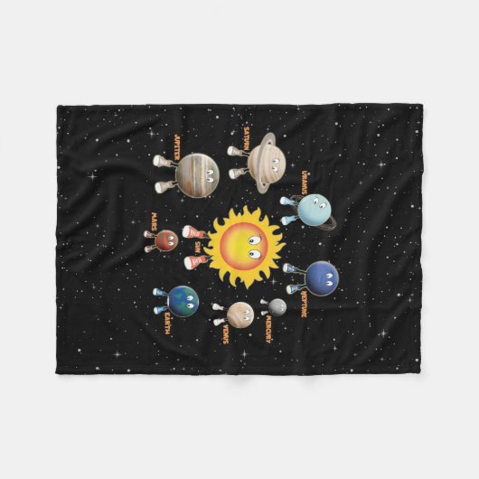 Planeten und das Sonnensystem Fleecedecke (Vorderseite (Horizontal))