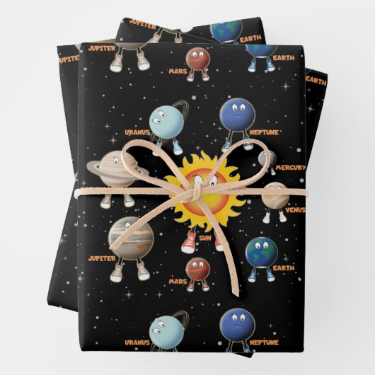 Planeten und das Sonnensystem Geschenkpapier Set (Beispiel)
