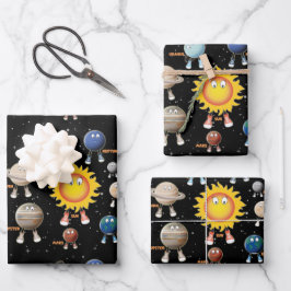 Planeten und das Sonnensystem Geschenkpapier Set