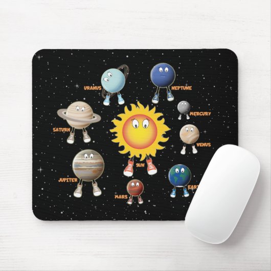 Planeten und das Sonnensystem Mousepad (Mit Mouse)