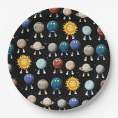 Planeten und das Sonnensystem Pappteller (Vorderseite)
