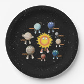 Planeten und das Sonnensystem Pappteller (Vorderseite)