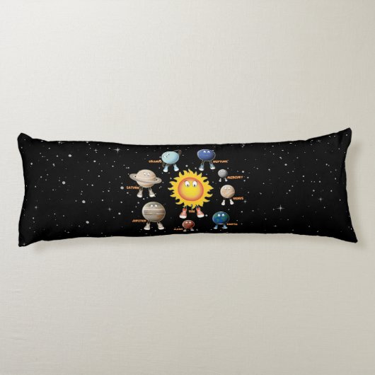 Planeten und das Sonnensystem Seitenschläferkissen (Rückseite)