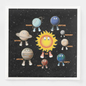 Planeten und das Sonnensystem Serviette (Vorderseite)