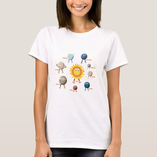 Planeten und das Sonnensystem T-Shirt (Vorderseite)