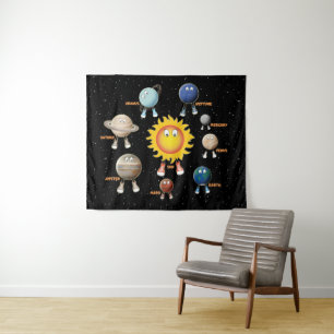 Planeten und das Sonnensystem Wandteppich